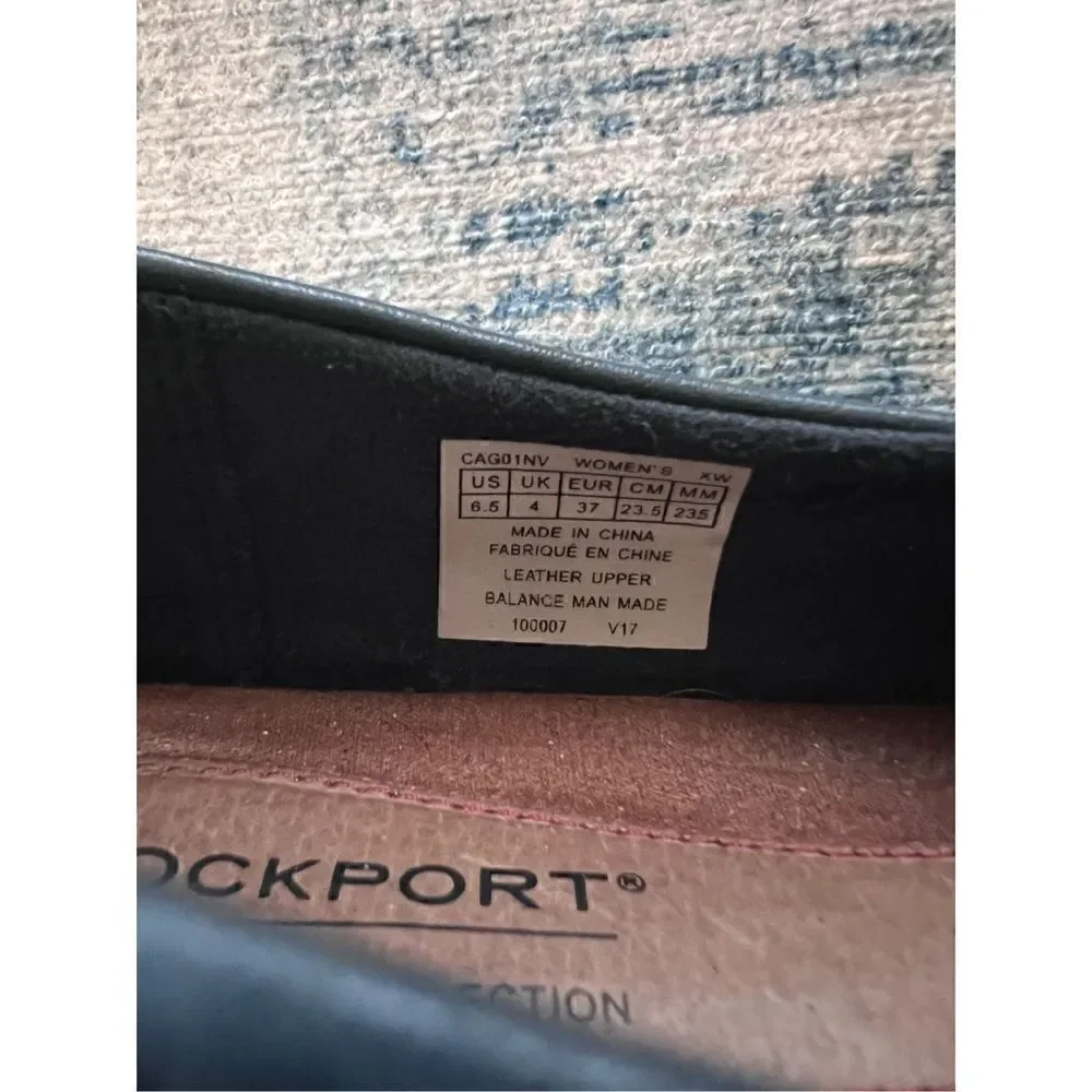 Rockport Navy Blue Cobb Hill Paulette Flat Slip On Shoes 6.5 XW